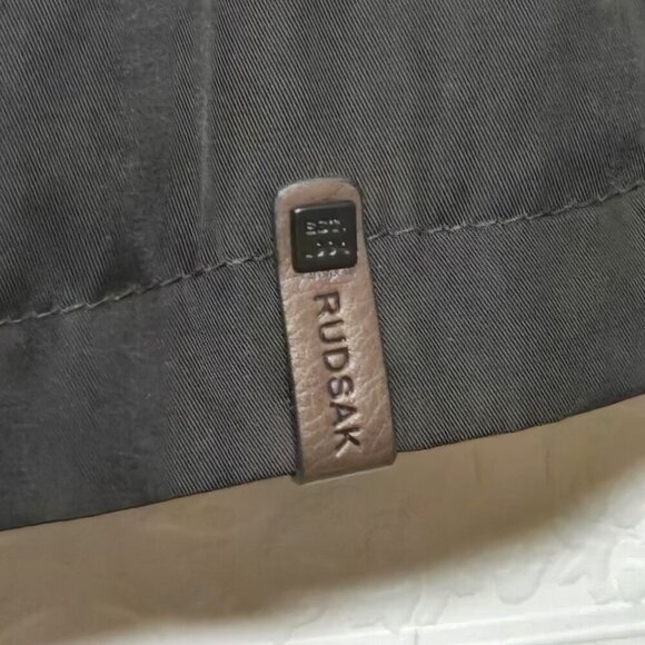 RUDSAK NWT Men's THERON Black Trench Coat with Leather Trim 5117487 Size S - Picture 8 of 12